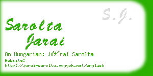 sarolta jarai business card